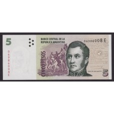 ARGENTINA COL. 769a BILLETE DE 5 PESOS SIN CIRCULAR UNC